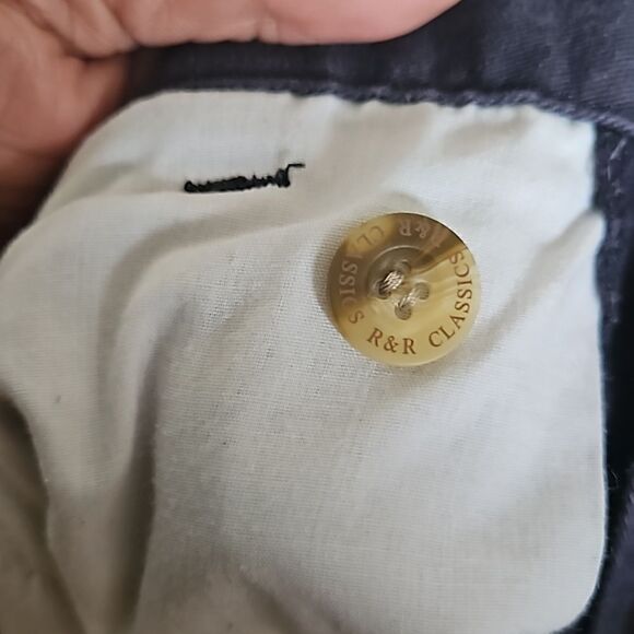 R&R Classic Men's Cotton Shorts Navy Blue Size 32 - Picture 7 of 16